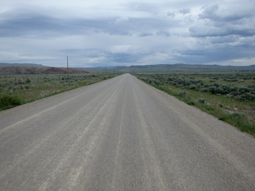 GDMBR: We broke out of the canyon and the road was straight.